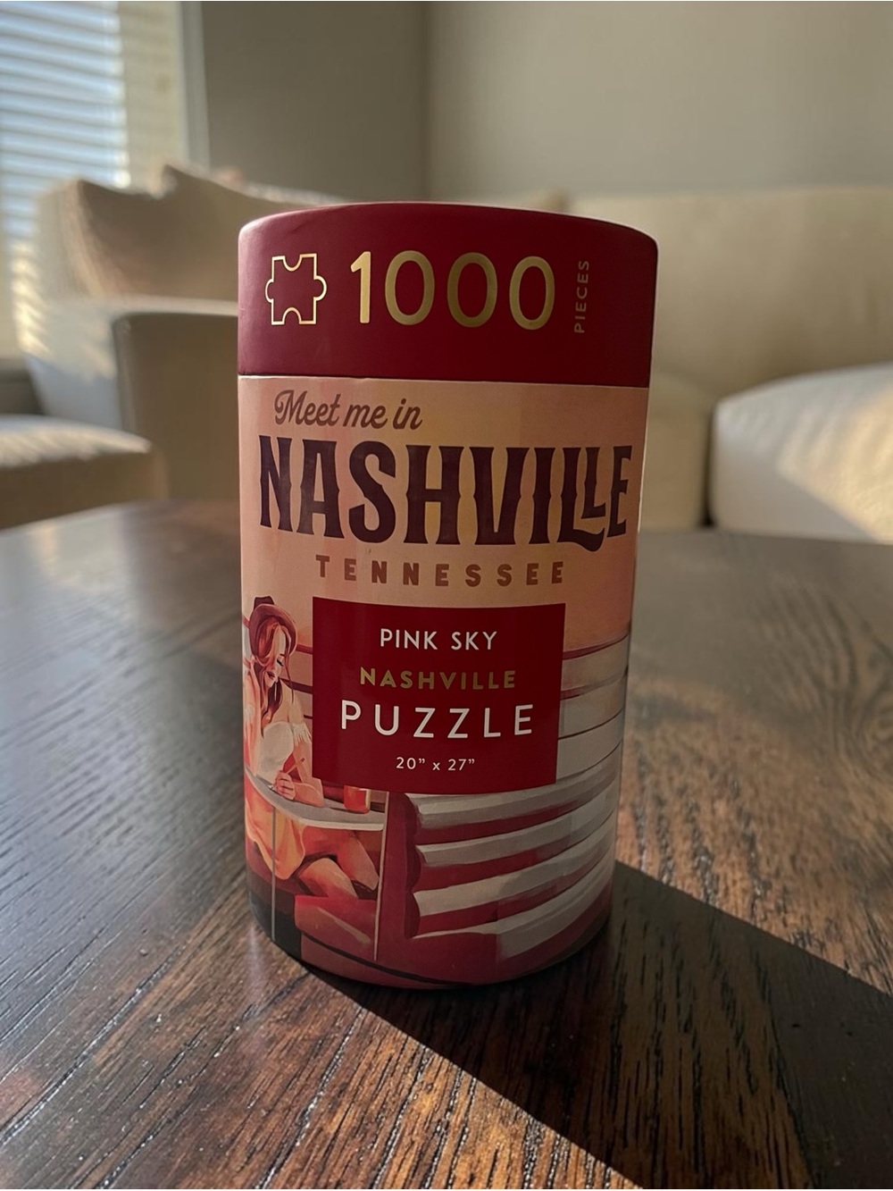 Pink Sky 1000-Piece Nashville Puzzle - New